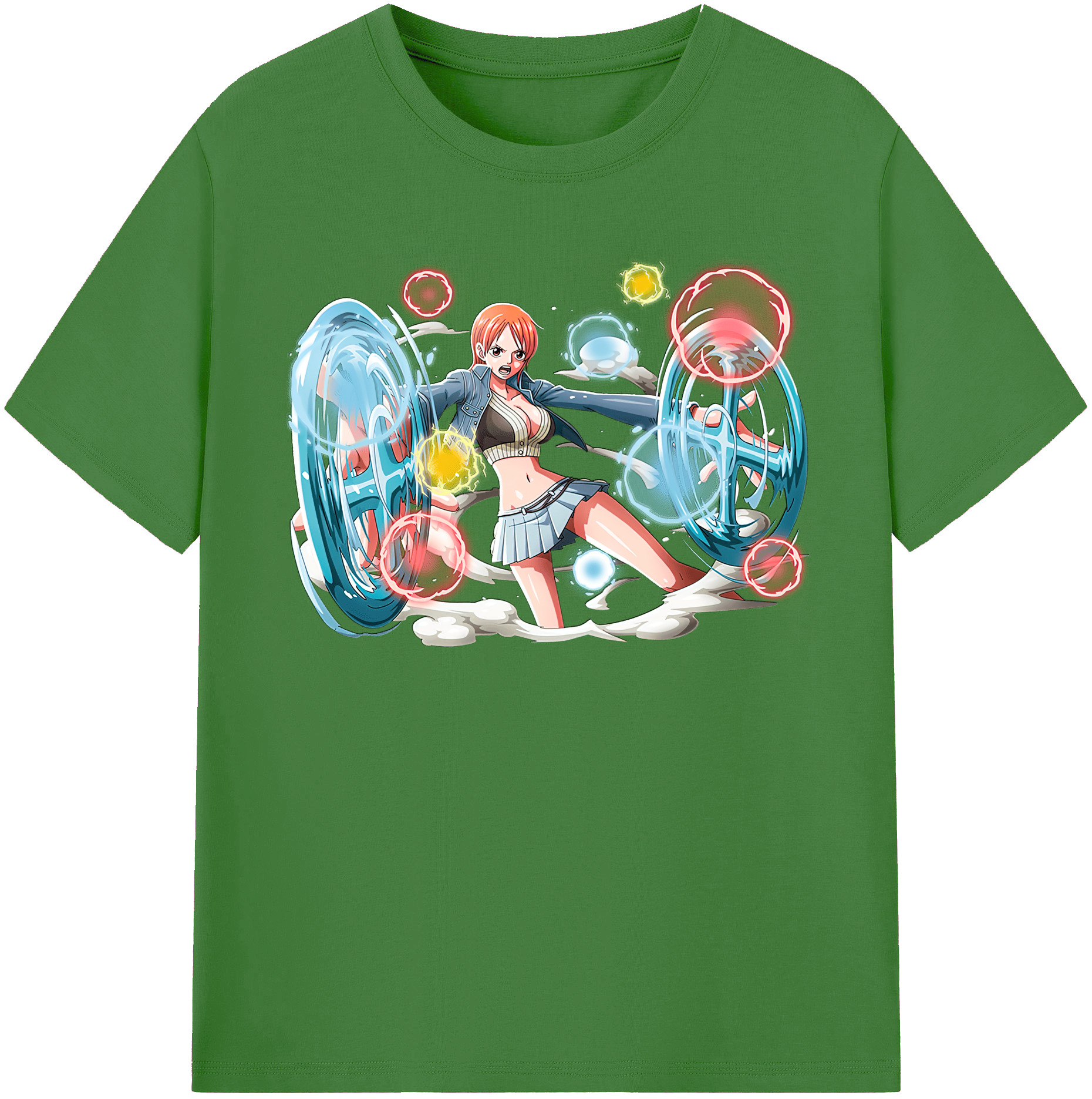 （画像用） ワンピース ナミ ONE PIECE Nami レディースカジュアルプリントTシャツ（綿100％）
